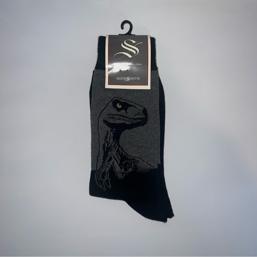 Socksmith Men's Black and Gray Raptor Socks
